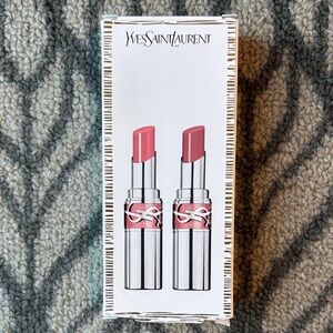 BNIB Yves Saint Laurent YSL Loveshine High-Shine Caring Lipstick Set of 2
